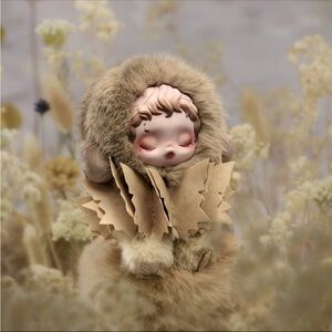 POPMART Skullpanda L‘Impressionisme Vinyl Plush Pendant in “Teakwood”